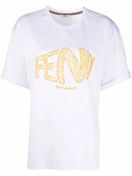 Fendi футболка с логотипом