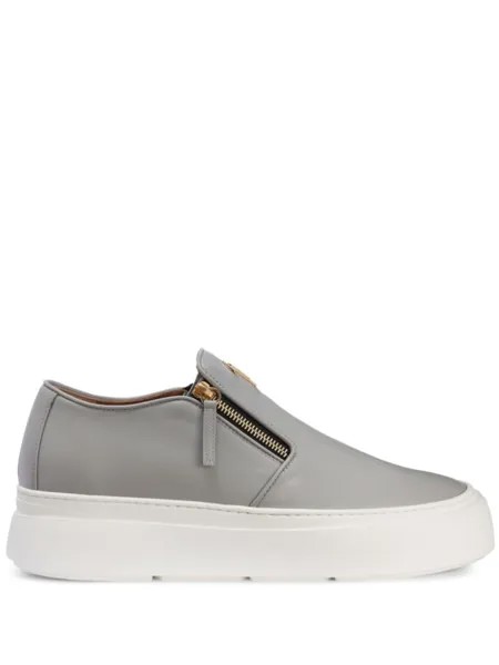 Giuseppe Zanotti кеды Mike на молнии, серый