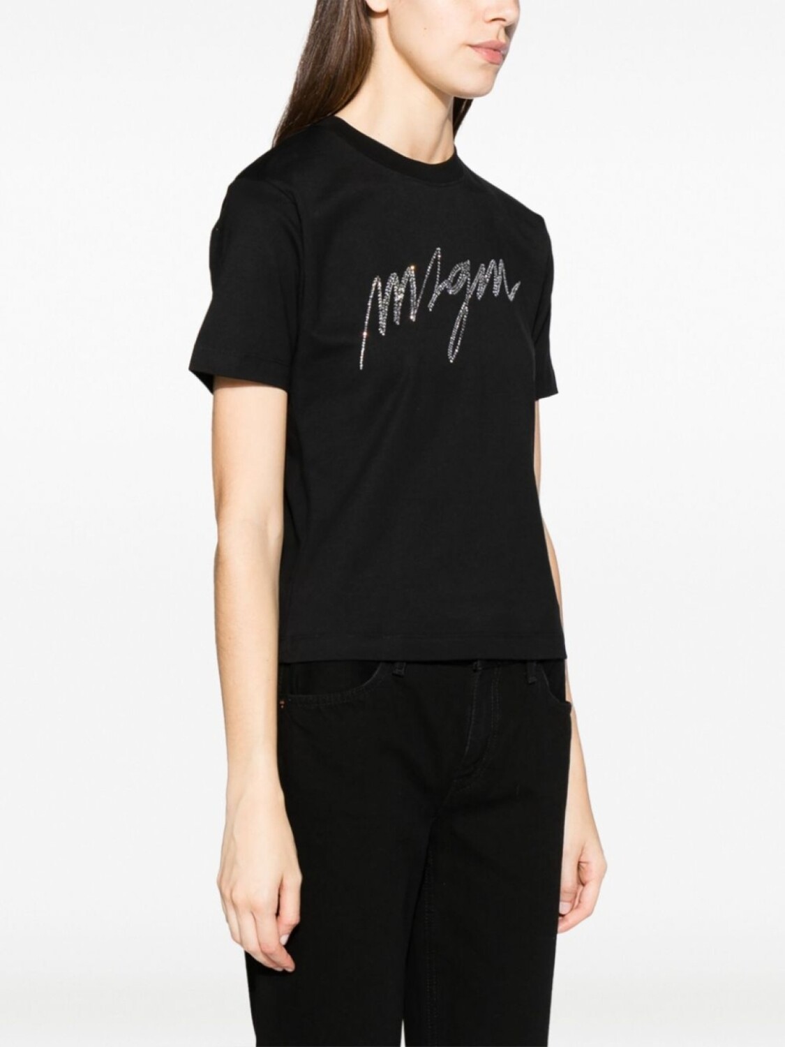 MSGM футболка с логотипом, черный