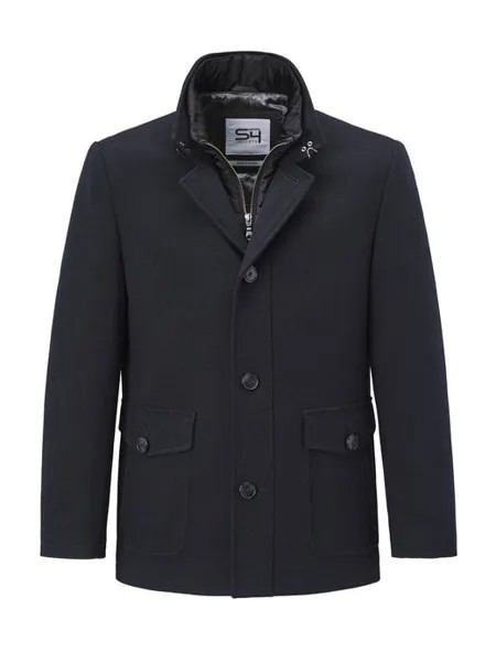 Шерстяное пальто узкого кроя reno S4 Jackets, синий