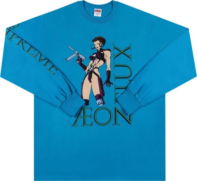 Лонгслив Supreme Aeon Flux Long-Sleeve Tee 'Bright Blue', синий