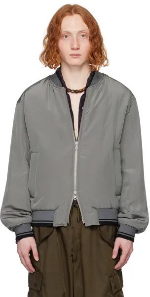 Серый двусторонний бомбер Dries Van Noten