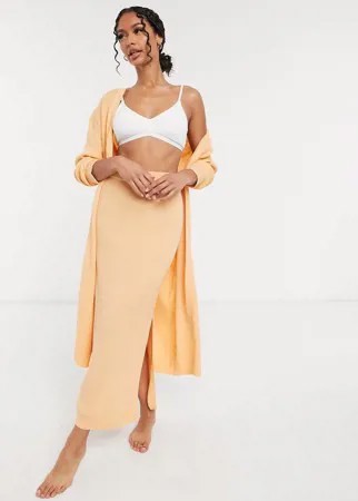 Трикотажная юбка персикового цвета от комплекта ASOS DESIGN-Многоцветный