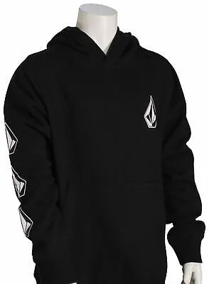 Пуловер с капюшоном Volcom Boys Iconic Stone — классический черный — новинка