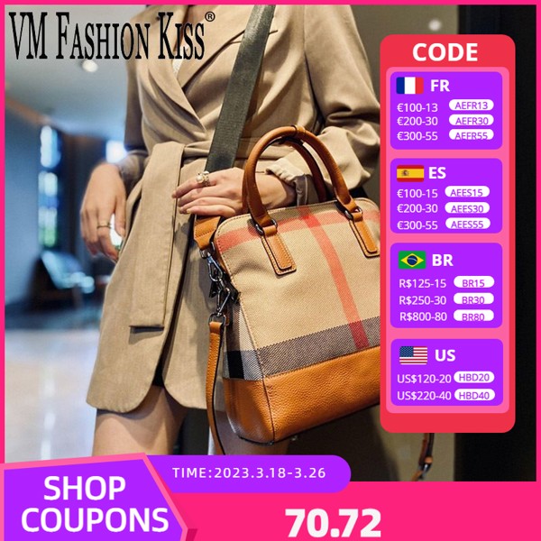 VM FASHION KISS 2022 Классическая Ретро Брезентовая большая клетчатая сумка-убийца, Дамский портфель на плечо, верхняя сумка, кожаные сумки, женские роскошные