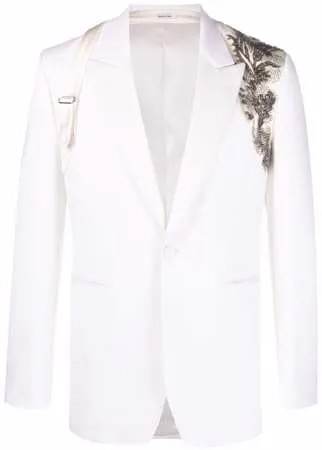 Alexander McQueen шелковый пиджак с пайетками