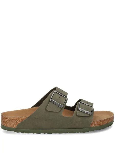 Шлепанцы Arizona Birko-Flor с пряжками Birkenstock, зеленый