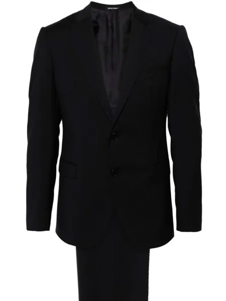 Emporio Armani костюм-двойка из вирджинской шерсти, серый