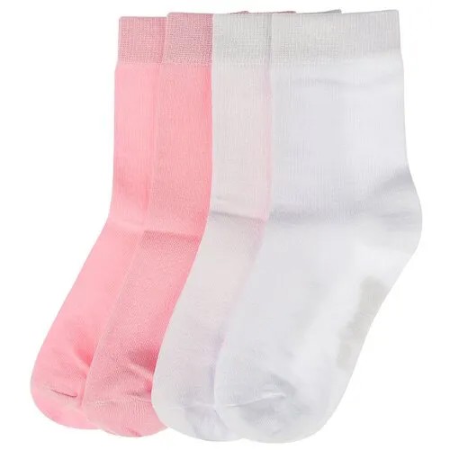 Носки Oldos 4 пары, размер 35-38, розовый, белый