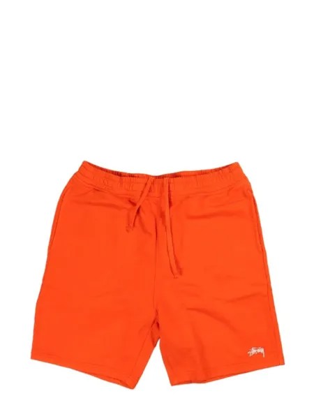 Stüssy хлопковые спортивные шорты, оранжевый