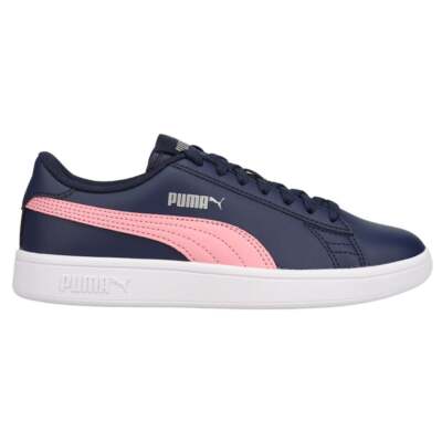 Puma Smash V2 Leather Lace Up Youth Boys Синие кроссовки Повседневная обувь 365170-32