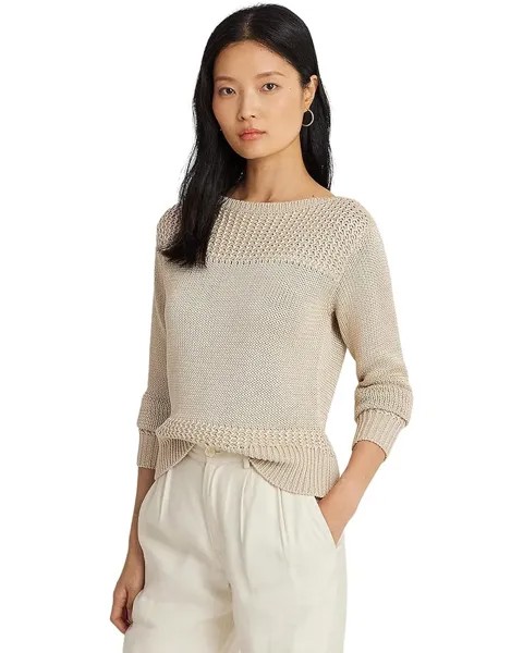 Свитер LAUREN Ralph Lauren Cotton-Blend Boatneck Sweater, цвет Explorer Sand