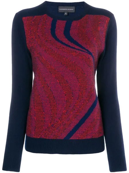 Cashmere In Love sky intarsia jumper