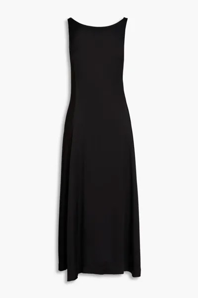 Платье миди Tojone из эластичного атласа со вставками Claudie Pierlot, черный