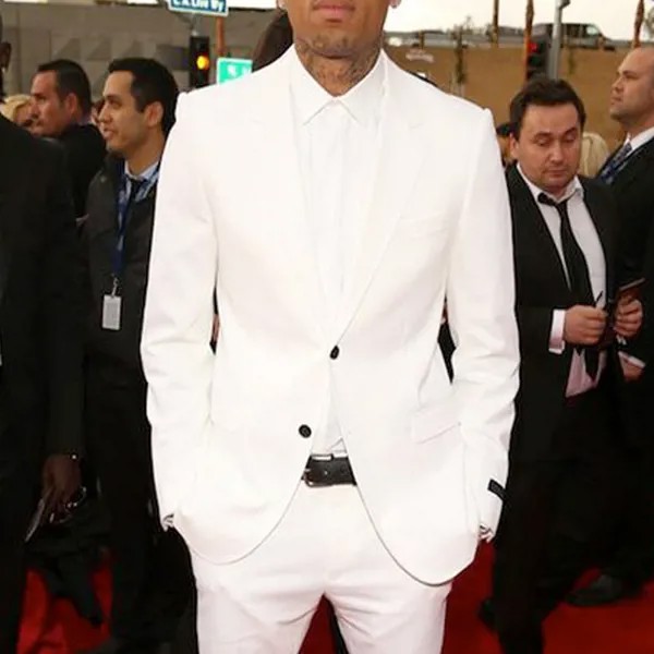 Костюм облегающий мужской из двух предметов, белый пиджак и брюки для певицы, вечерний смокинг для жениха, свадьбы, выпускного вечера