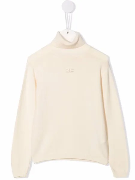 Elisabetta Franchi La Mia Bambina трикотажный топ с высоким воротником
