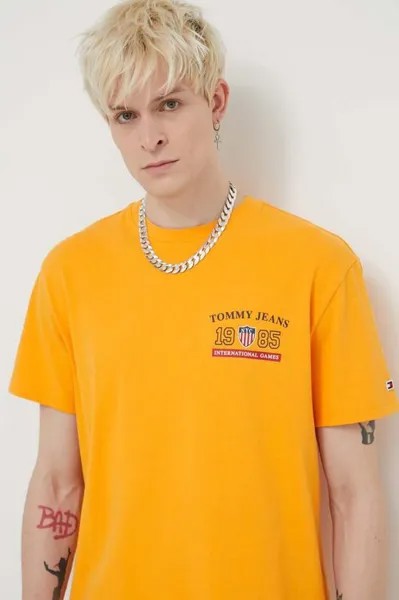 Хлопковая футболка Archive Games Tommy Jeans, желтый