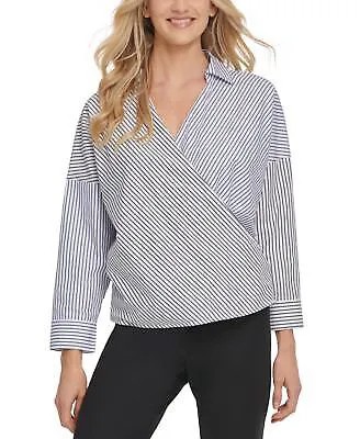 Dkny Женская рубашка с длинным рукавом в полоску L/S, разноцветная, большая