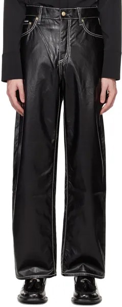 Черные брюки из искусственной кожи Benz Eytys
