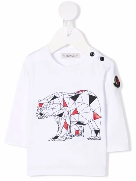 Moncler Enfant футболка с геометричным узором
