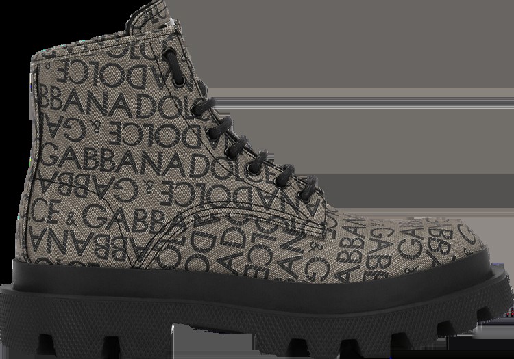 Кроссовки Dolce & Gabbana Combat Boot 'Allover Logo - Marrone', коричневый