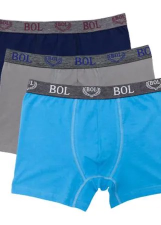 Трусы BOL Men's, 3 шт., размер 2XL(56-58), синий, серый, голубой