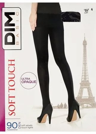 Колготки DIM Basic Soft Touch, 90 den, black,4-L