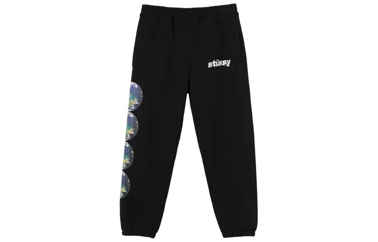 Трикотажные спортивные штаны унисекс Stussy, цвет Black