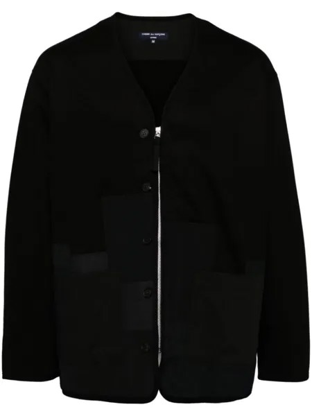 Comme des Garçons Homme кардиган в технике пэчворк, черный