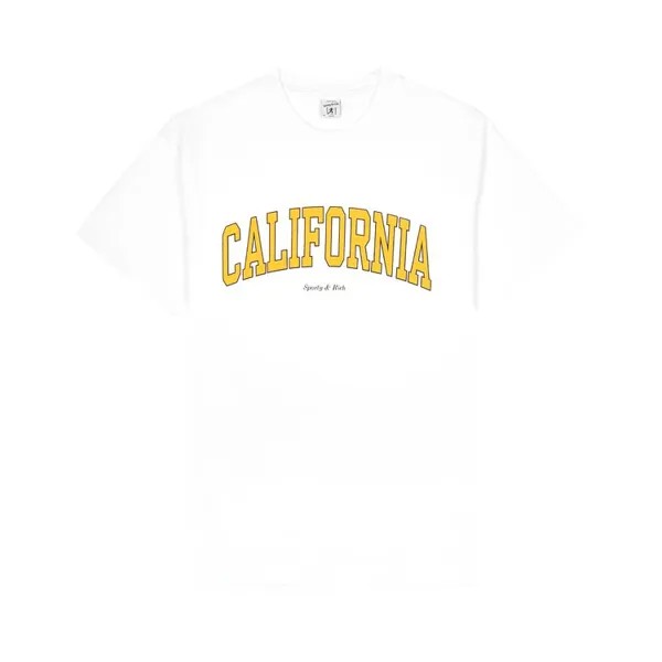 Футболка Sporty & Rich California  'White/Gold/Black', белый