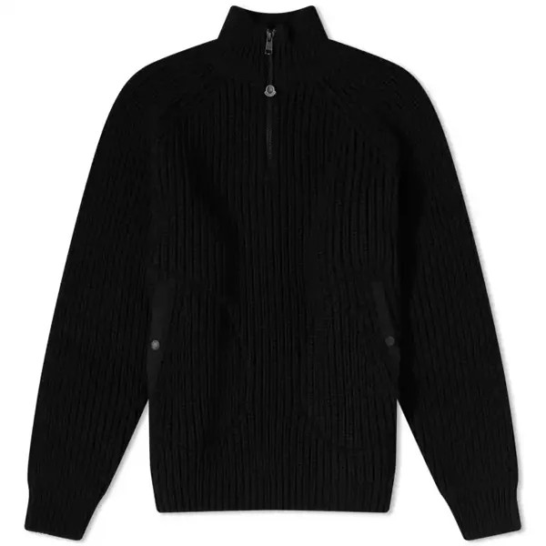 Свитшот Moncler Genius X Pharrell Williams Quarter Zip, черный