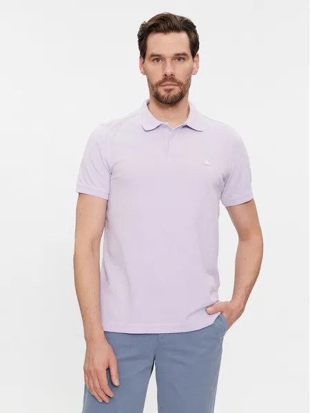 Рубашка поло стандартного кроя United Colors Of Benetton, фиолетовый