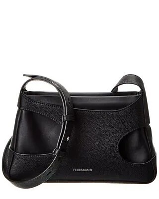 Кожаная сумка через плечо Ferragamo женская черная