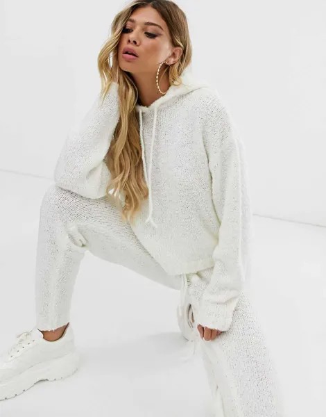 Трикотажный худи (из комплекта) ASOS DESIGN-Кремовый