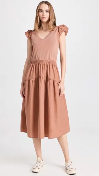 Платье Nation LTD Iliana Bubble Sleeve Midi