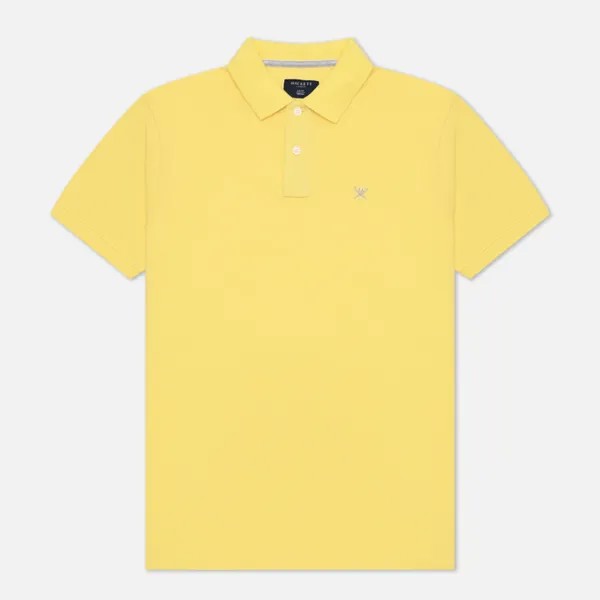 Мужское поло Hackett Slim Fit Logo жёлтый, Размер S