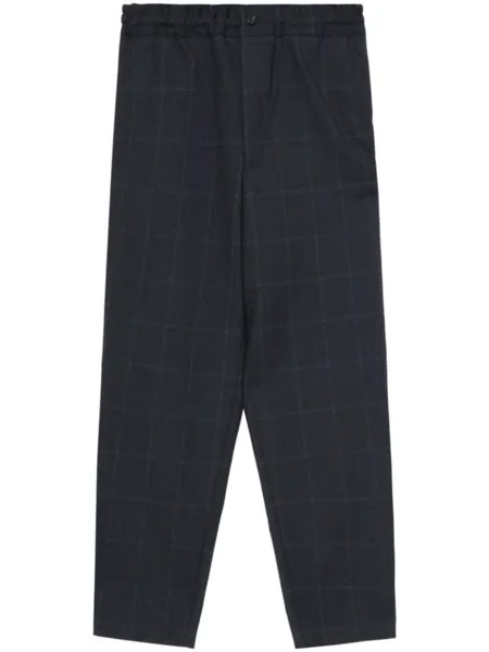 Comme des Garçons Homme Deux брюки в клетку, синий