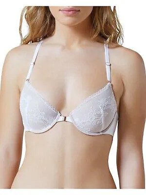 SKARLETT BLUE Intimates Белая розовая золотая застежка спереди Футболка Demi Coverage 32C