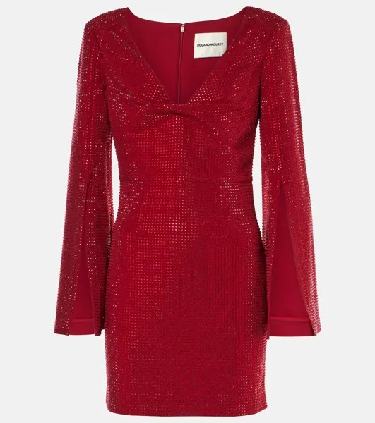Мини-Платье с пайетками Roland Mouret, красный