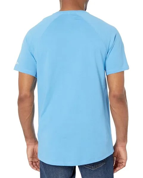 Футболка Carhartt Force Relaxed Fit Midweight Short Sleeve Block Logo Graphic T-Shirt, цвет Azure Blue