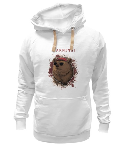 Худи Printio Мишка белое 3XL