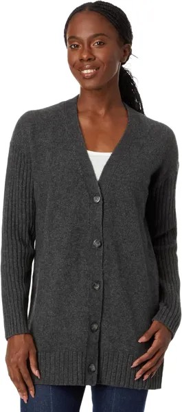 Свитер The Essential Cocoon Cardigan Sweater L.L.Bean, цвет Medium Charcoal Heather