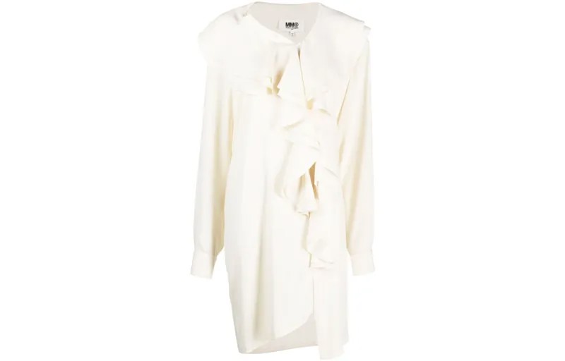 Платье с длинными рукавами женское белое Mm6 Maison Margiela