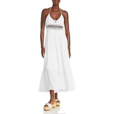 Женское белое повседневное платье макси с лямкой на бретельках крючком M BHFO 7944