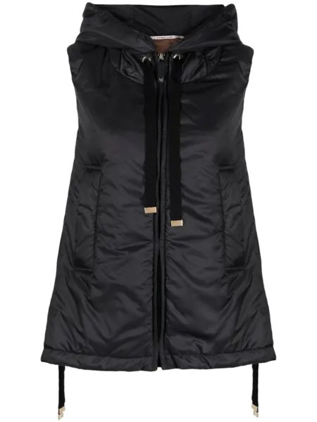 Max Mara дутый жилет с кулиской, черный