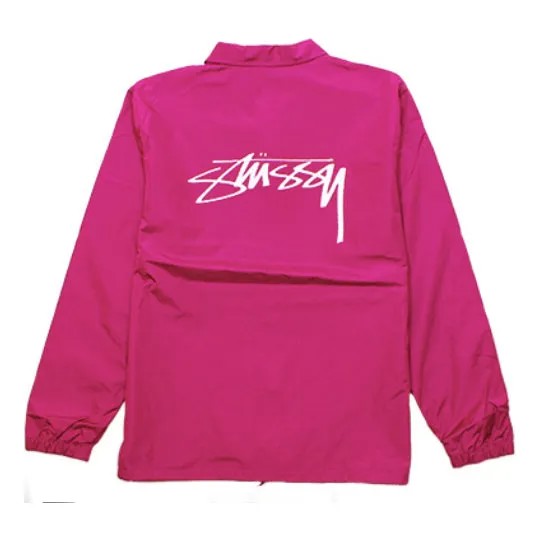 Куртка Stussy Back logo Printing Coach Jacket Unisex Rose Red, красный