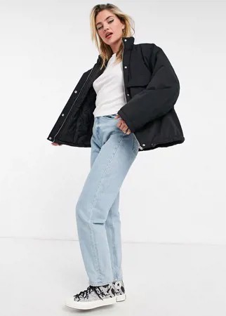 Темно-серый пуховик ASOS DESIGN