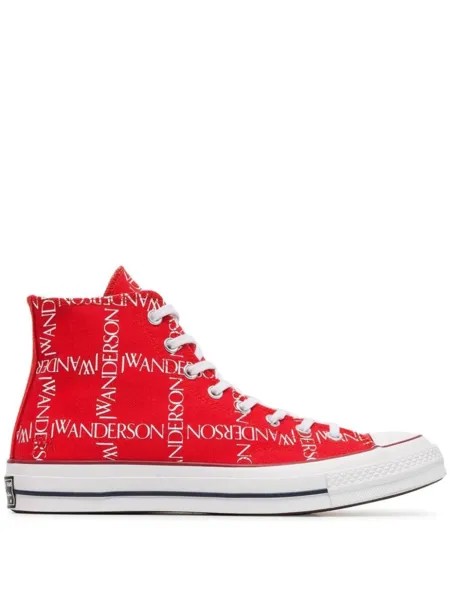 JW Anderson кеды с логотипом из коллаборации с Converse, красный