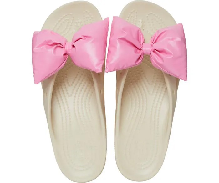 Сланцы Crocs Classic Platform Bow Flip, белый, розовый