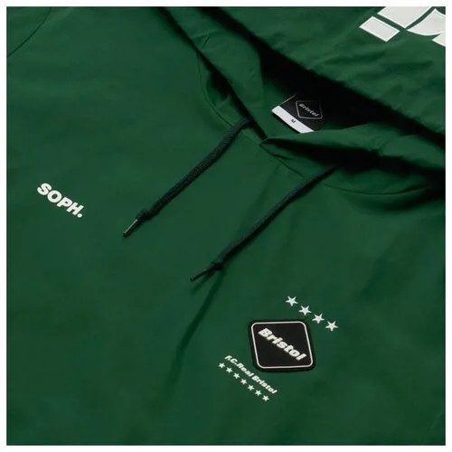 Мужская куртка анорак F.C. Real Bristol Logo Applique Pullover Hoodie зелёный , Размер XL
